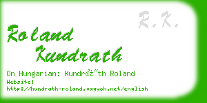 roland kundrath business card